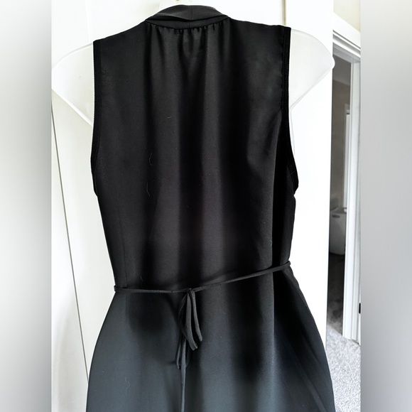 ARITZIA Wilfred Sabine Wrap Dress Sleeveless Tie Waist Black Small - Picture 10 of 13